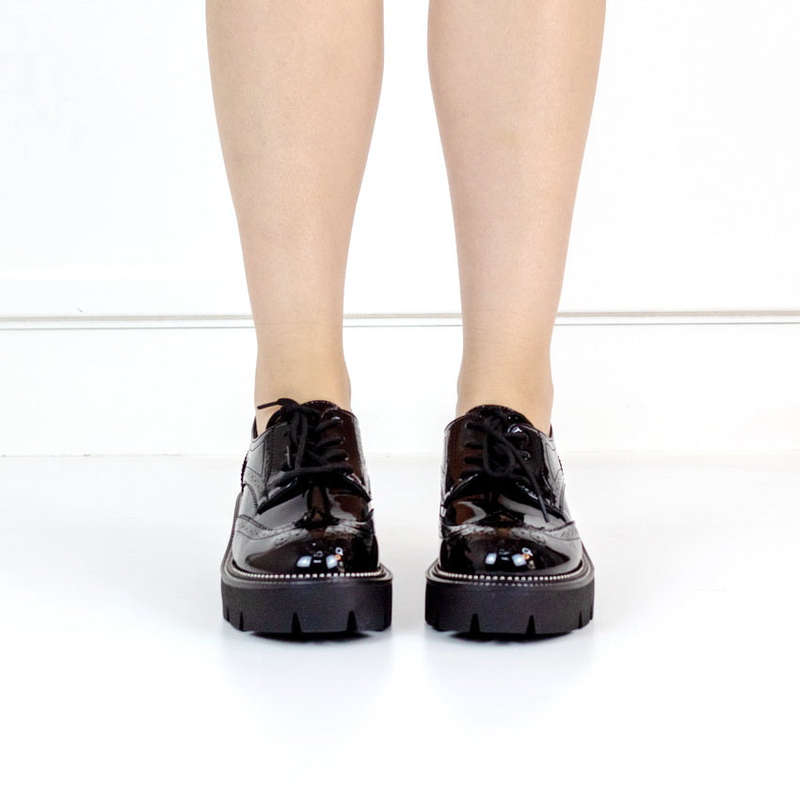 Bongi laceup brougue chuncky black