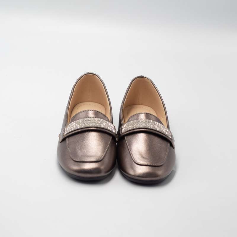 Dilara girls slip on with diamante trim pewter