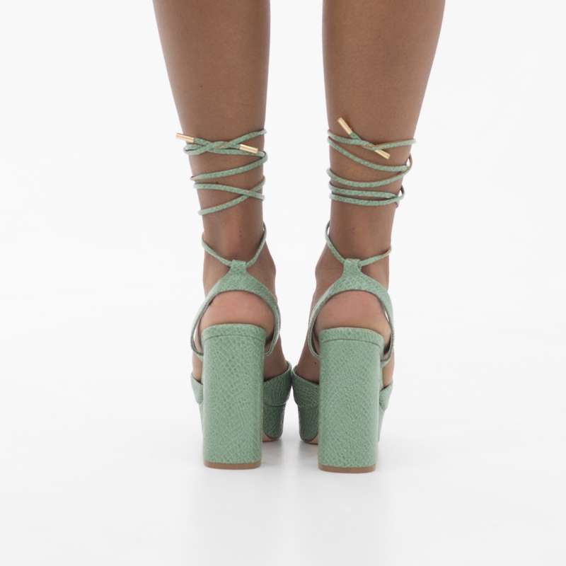 Albinka platform Funky one band tie up sandal avo