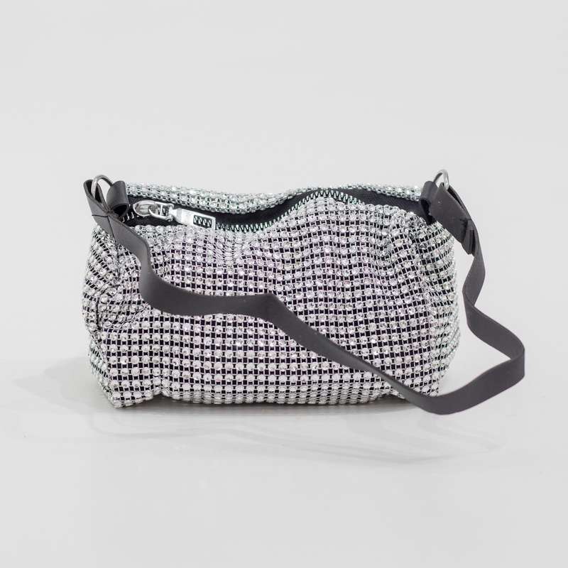 Jacey diamante crossbody bag silver