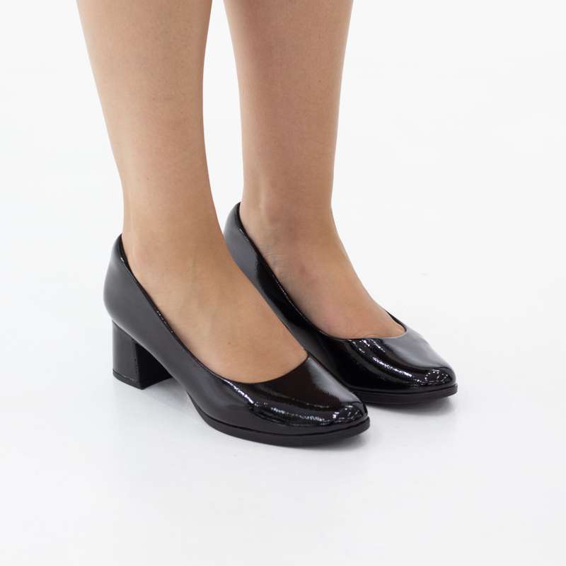 Tindra comfy 5.5cm heel patent court shoe