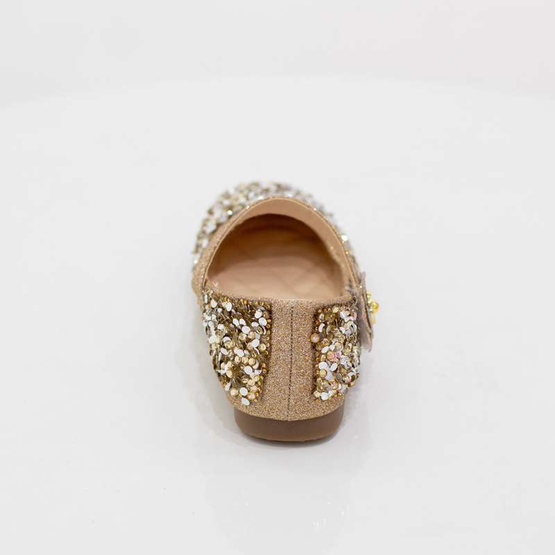 Kadena glitter girls dress pump gold