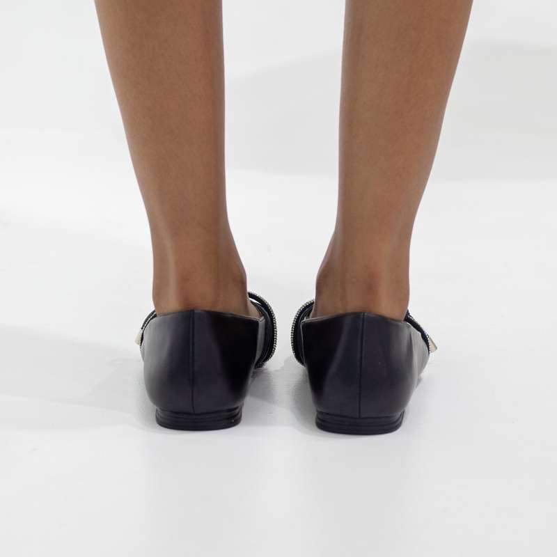 Calistos pump with side knot belt black