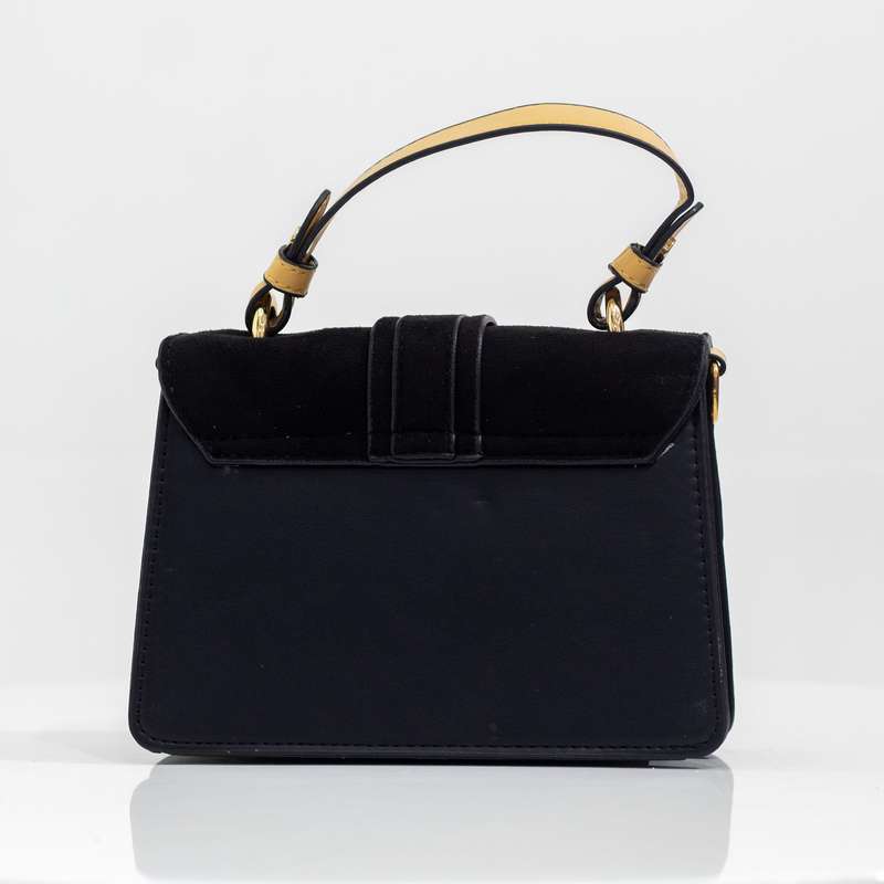 Yasti multi-color faux leather hand bag black