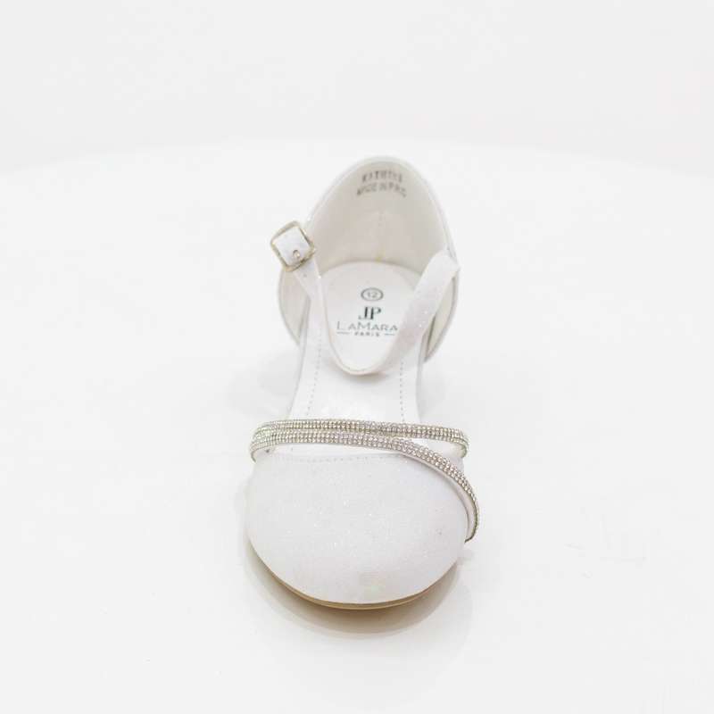 Kaimana girls diamante belt detailed dress pump white