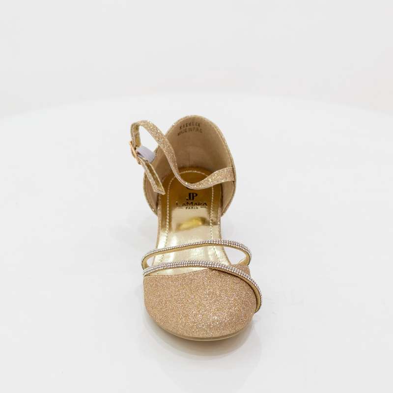 Kaimana girls diamante belt detailed dress pump gold