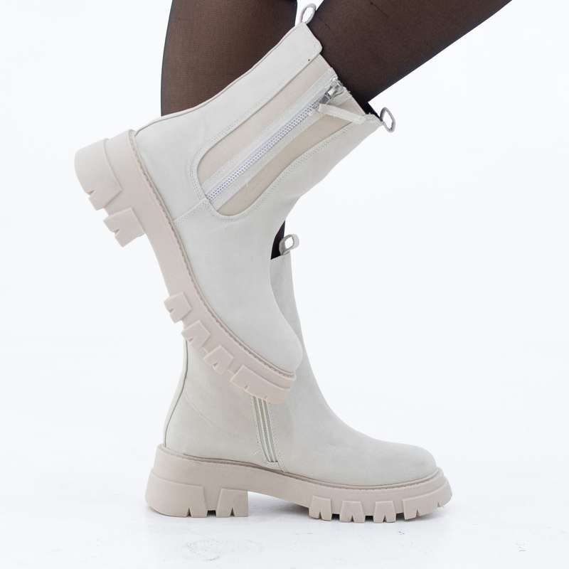 Leo chunky ankle boot city walk chelsea boot beige