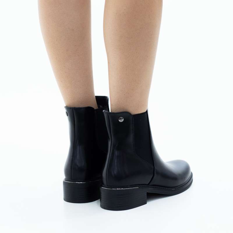 Zayami Chelsea pu ankle boot on 3.5cm heel black