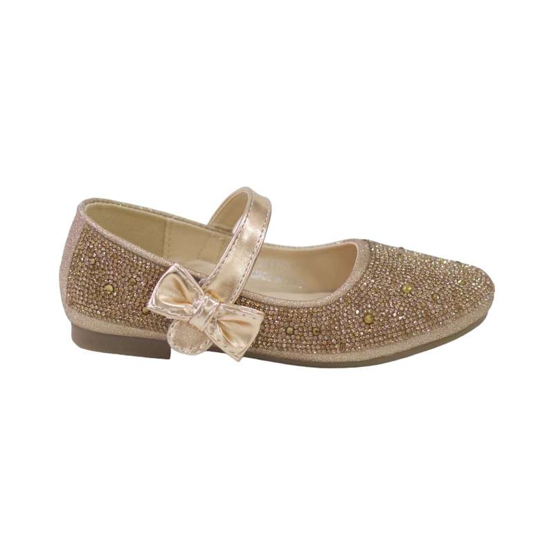Saydee girls diamante ballarina champagne