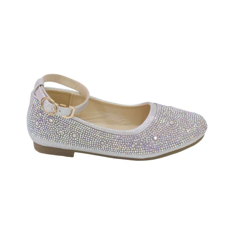 Rosey inf gls diamante ballarina silver