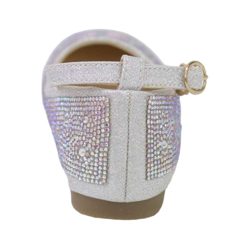 Rosey inf gls diamante ballarina silver