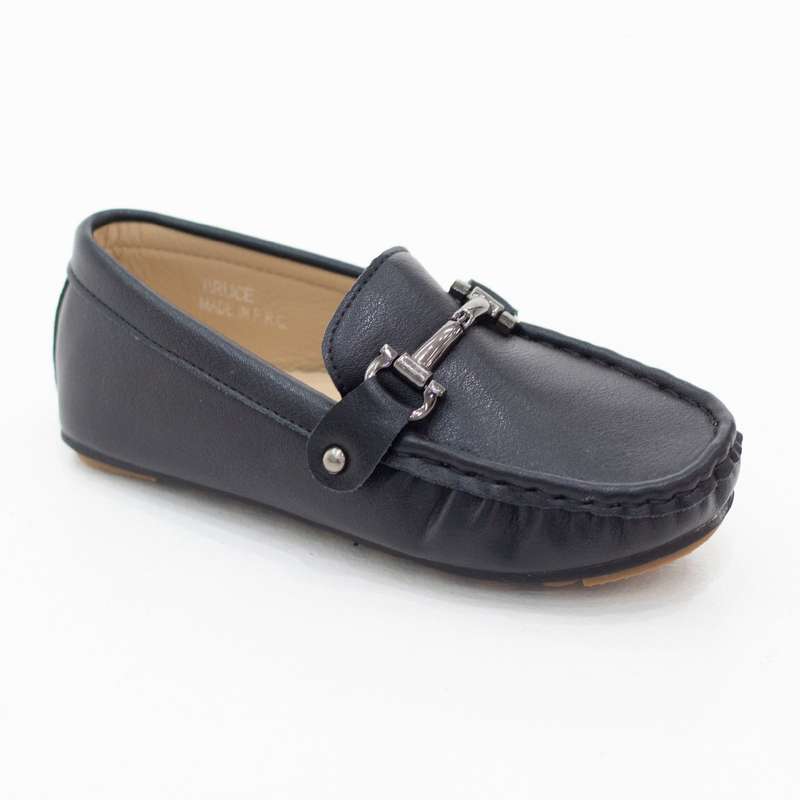 Bruce boys moc shoes with a gun metal buckle