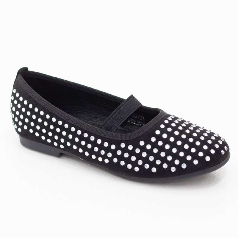 Savia girls crystal decor pump  with a knot tie bow