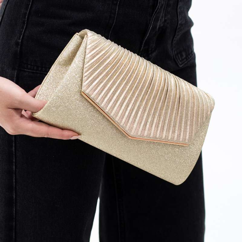 Silva quilted detailed evening clutch bag