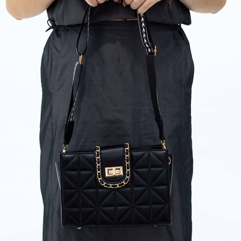Sita quilted  mini hand bag black