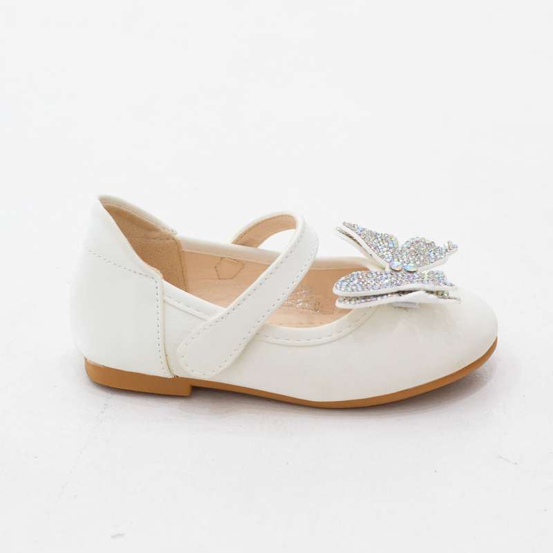 Keysha baby girls butterfly detailed dress pump
