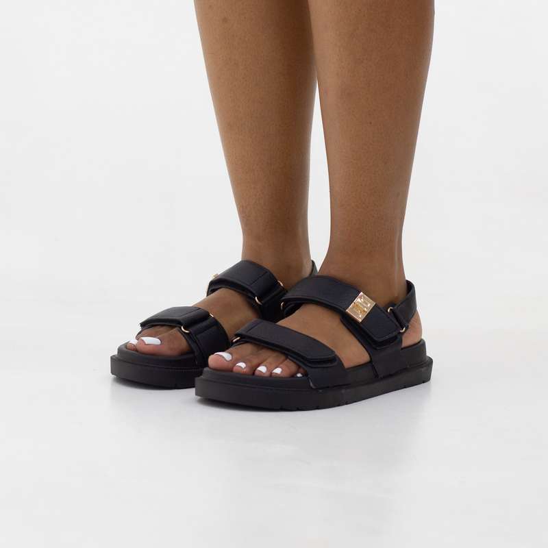 Tuney velcro one band sandal on thick sole