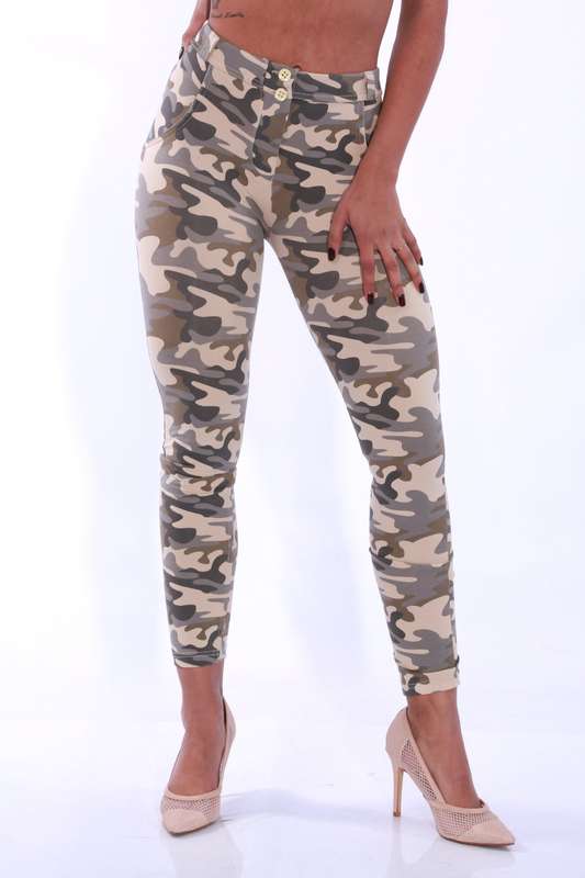 Shapewear Butt lifting Jeggings - Sandy Camo - L