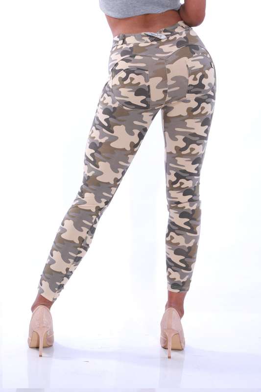 Shapewear Butt lifting Jeggings - Sandy Camo - L