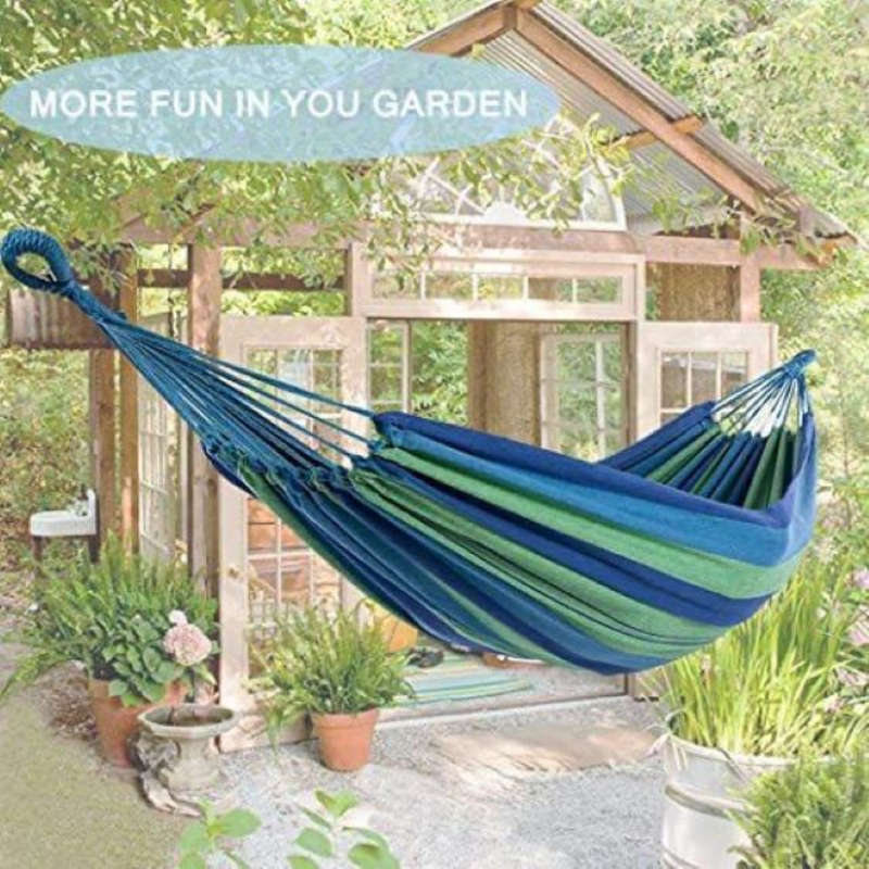 Outdoor Garden / Patio Hammock - Blue