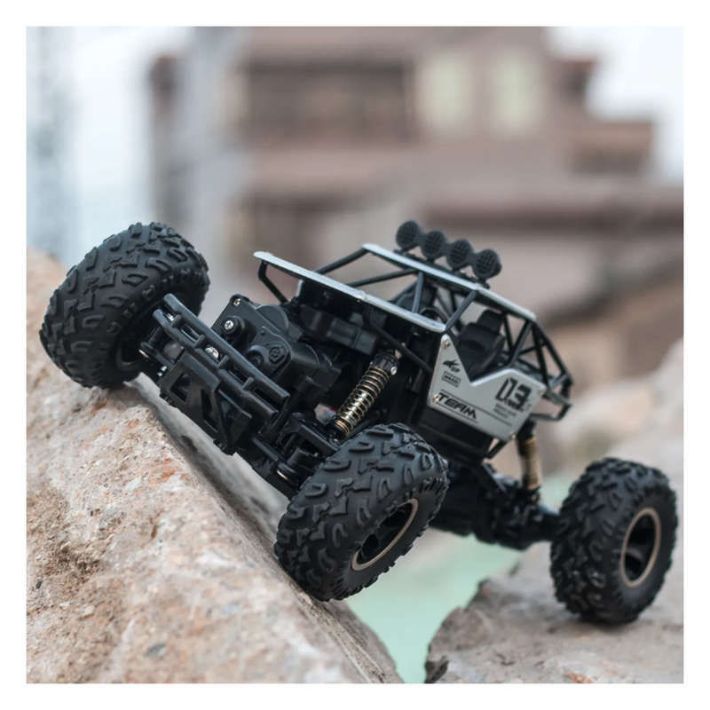 Rock Crawler - 4WD Double Motor Off-Road Remote Control Car  - Silver