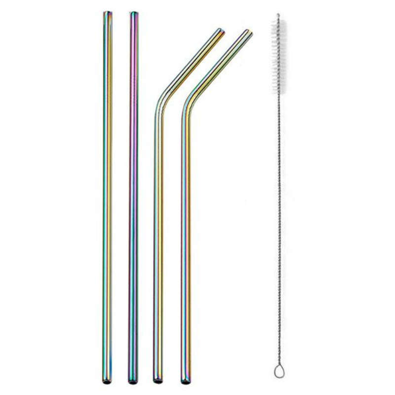 Stainless Steel Straws - 4 Piece