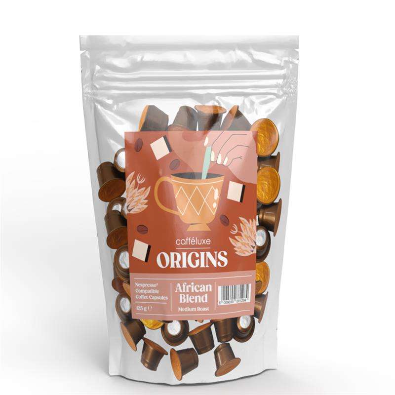 Cafféluxe Origins African Blend | 25 Coffee Capsules | Nespresso® Compatible