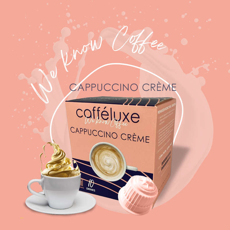 Caffeluxe Cappuccino Creme | 10 Capsules | Single Serve | Dolce Gusto® Compatible