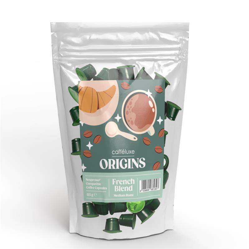Cafféluxe Origins French Blend | 25 Coffee Capsules | Nespresso® Compatible