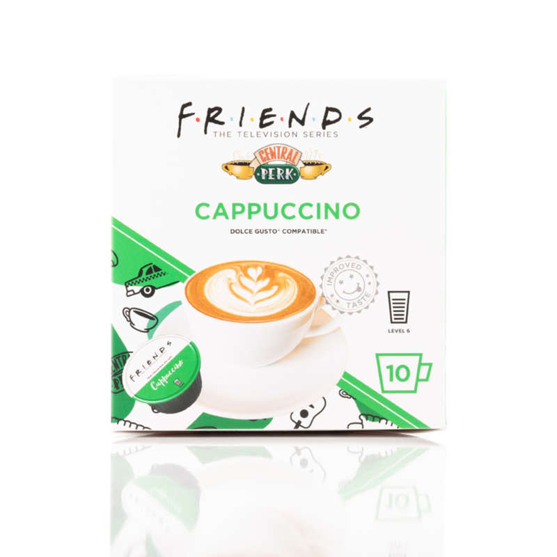 F.R.I.E.N.D.S Cappuccino Cream | 10 Capsules | Single Serve | Dolce Gusto Compatible | Central Perk