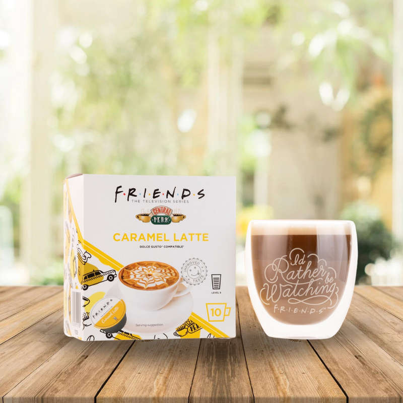 F.R.I.E.N.D.S Caramel Latte | 10 Capsules | Single Serve | Dolce Gusto Compatible | Central Perk