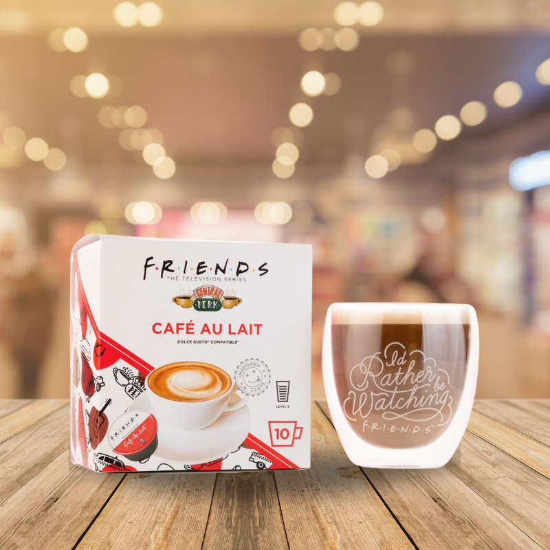 F.R.I.E.N.D.S Cafe Au Lait | 10 Capsules | Single Serve | Dolce Gusto Compatible | Central Perk