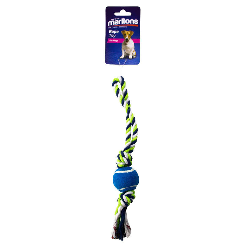 Marltons Dog Rope with Mini Tennis Ball