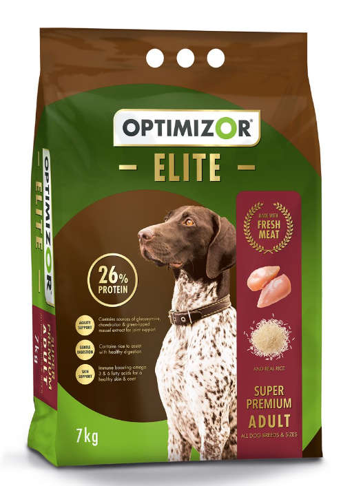 Optimizor Dog Food Elite Chicken and Rice 26% Inc. Fresh Meat (Prices From)