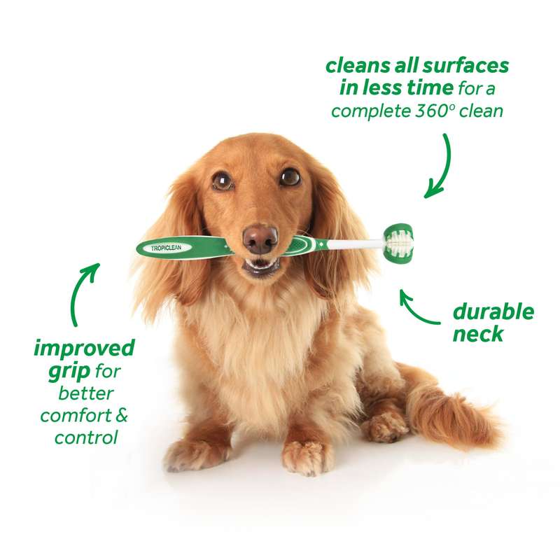 TropiClean Fresh Breath Triple Flex Toothbrush for dogs