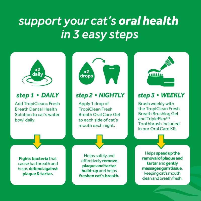 TropiClean Fresh Breath Oral Care Clean Teeth Gel for Cats 59ml