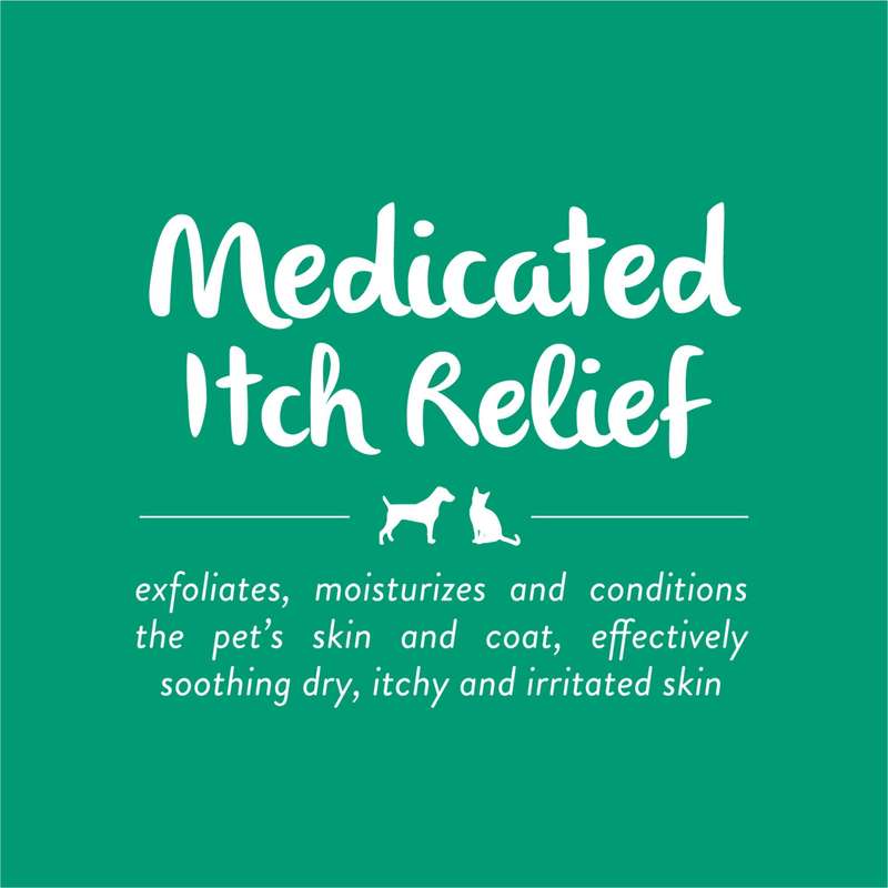 TropiClean Oatmeal & Tea Tree Medicated Itch Relief Dog & Cat Shampoo 355ml