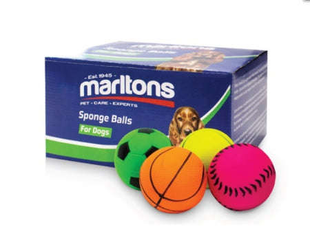 Marltons box of sponge balls 63mm 24's