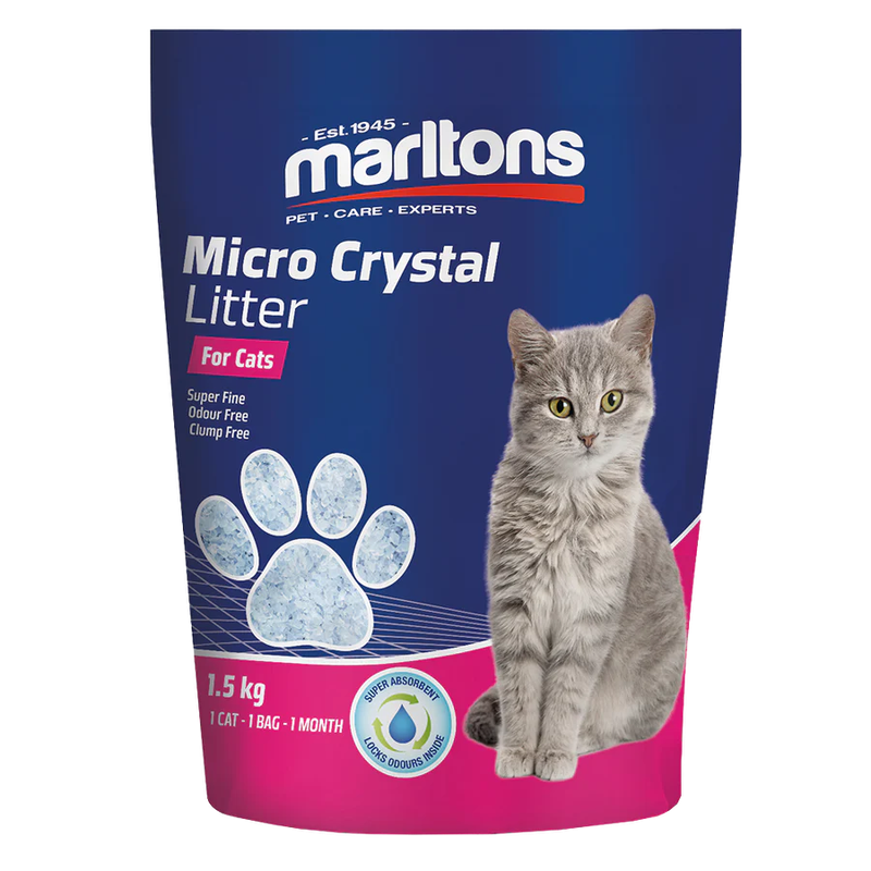 Marltons Cat Litter Micro Crystals (8 x 1.5kg)