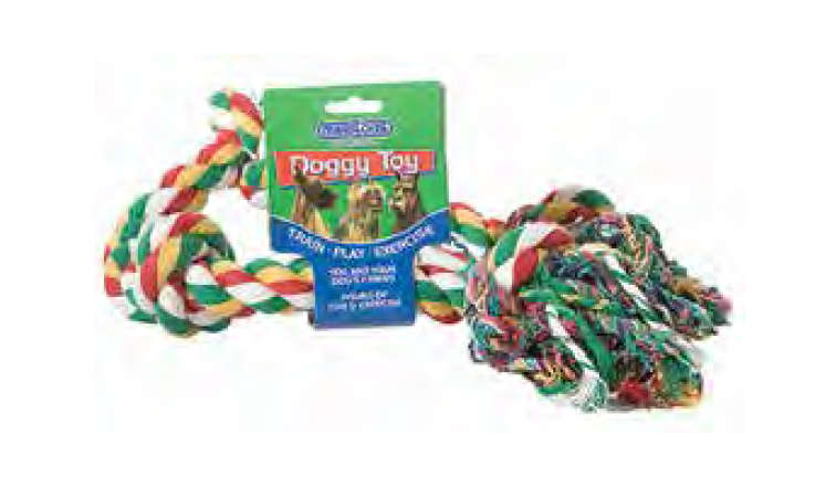 Marltons Knotted Rope Bone 16 X 25Mm 3 Knot - Coloured