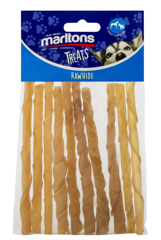 Marltons Rawhide Twisted Chew Sticks - 10's (6 Packets)