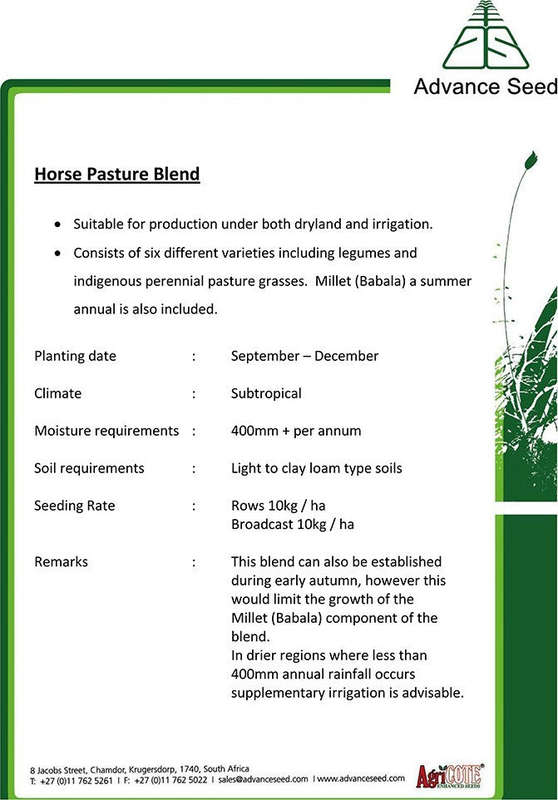 Horse Pasture Blend Seeds 10kg
