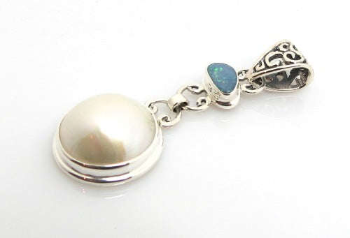 ***IN STOCK***REAL MABES!!!*** SOLID STERLING SILVER FABULOUS MABE PENDANT