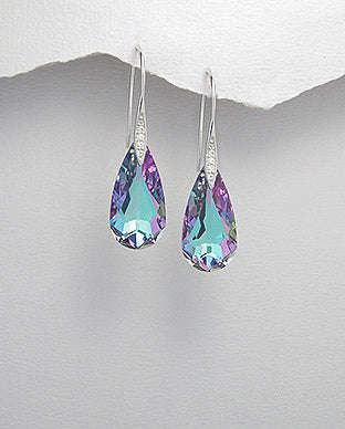 Sterling silver swarovski stones earrings