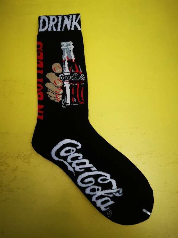 Coke Bottle Black Socks