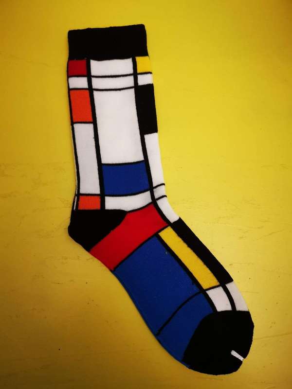 Composition with Red, Blue and Yellow 1 Socks
