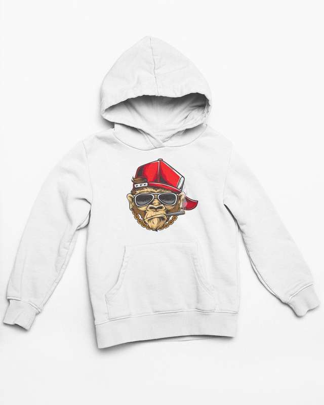 Cool Ape White Hoodie