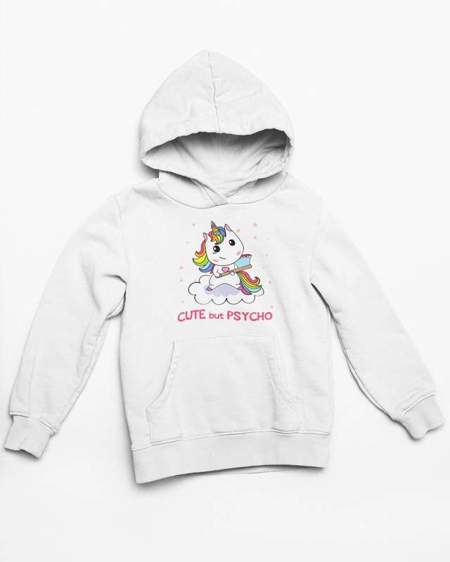 Cool But Psycho White Hoodie