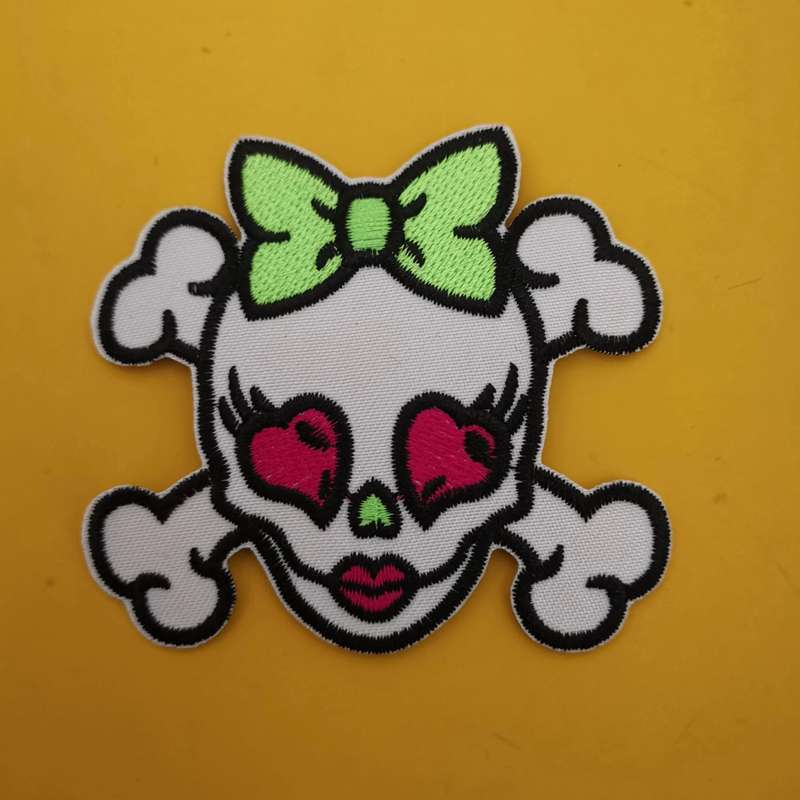 Cute Skull Iron on Patch