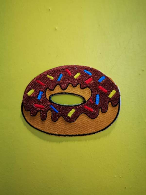 Donut Embroidered Iron on Patch
